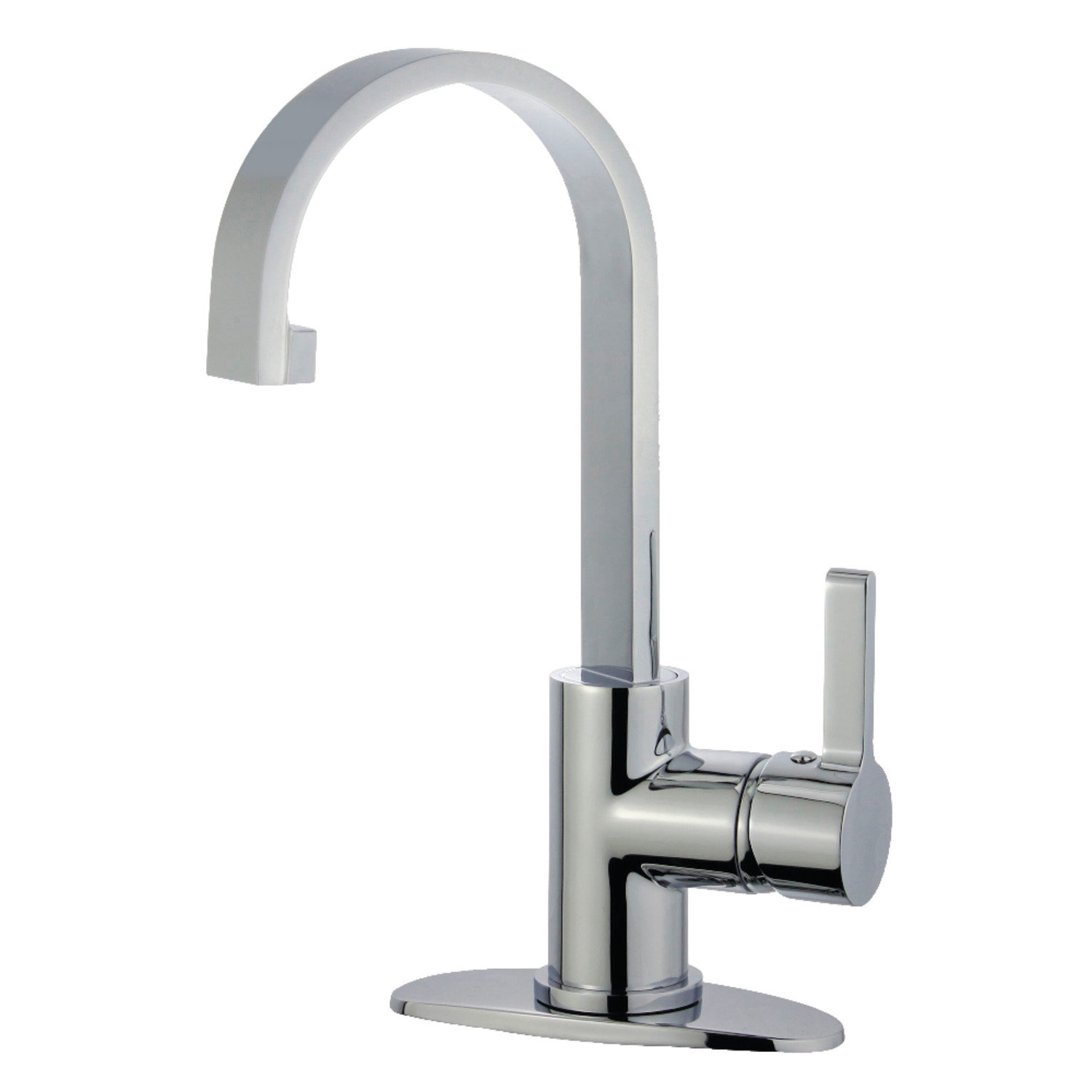 Continental Single-Hole Faucet with Push Drain, Polished Chrome