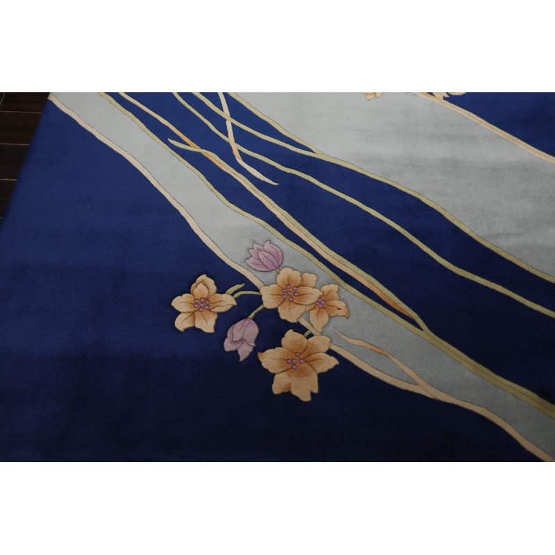 Tapis velours en laine noué à la main 6 x 9