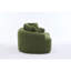 Canapé à compression, canapé courbé de style moderne pour petits espaces et appartements, chenille 30D sans assemblage, 3 coussins décoratifs. Vert.
