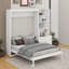 Lit escamotable double avec tablettes de rangement