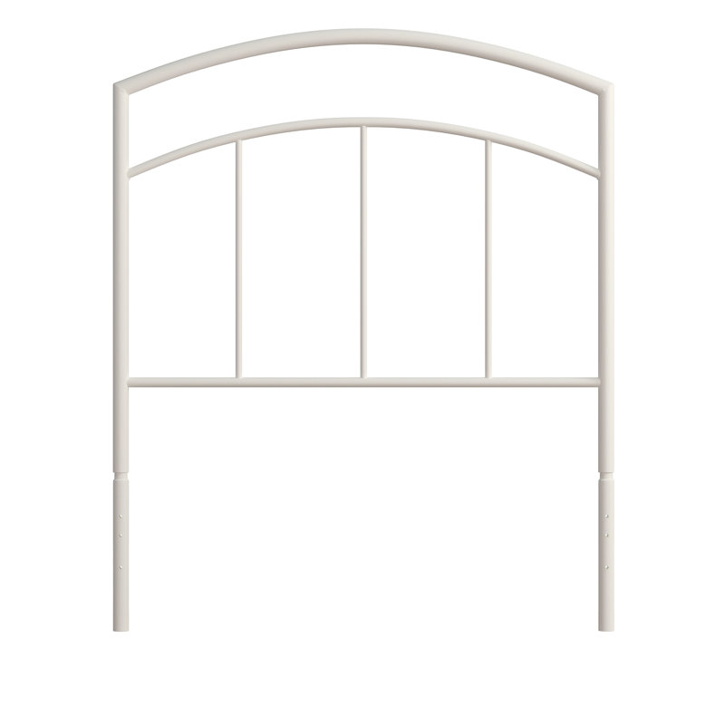 Amielle Metal Spindle Headboard Only, Simple, Blanc texturé