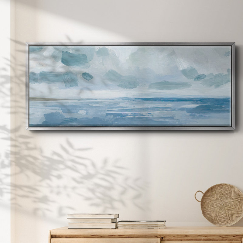 Calm Seascape I - toile encadrée, H 8 po x l 20 po