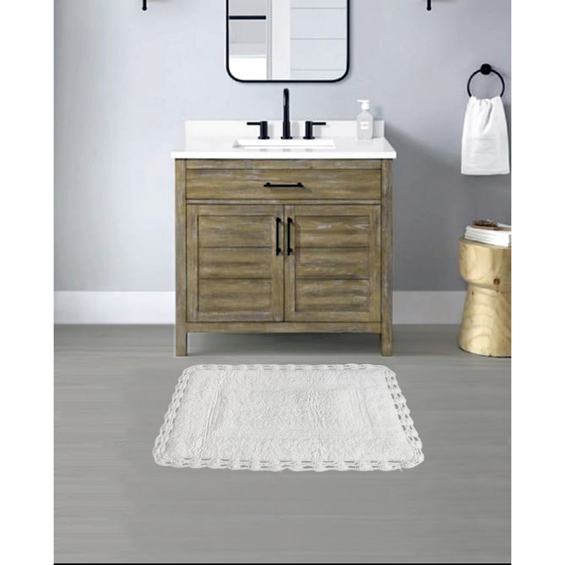 Ensemble de tapis de bain Rosellen, Blanc