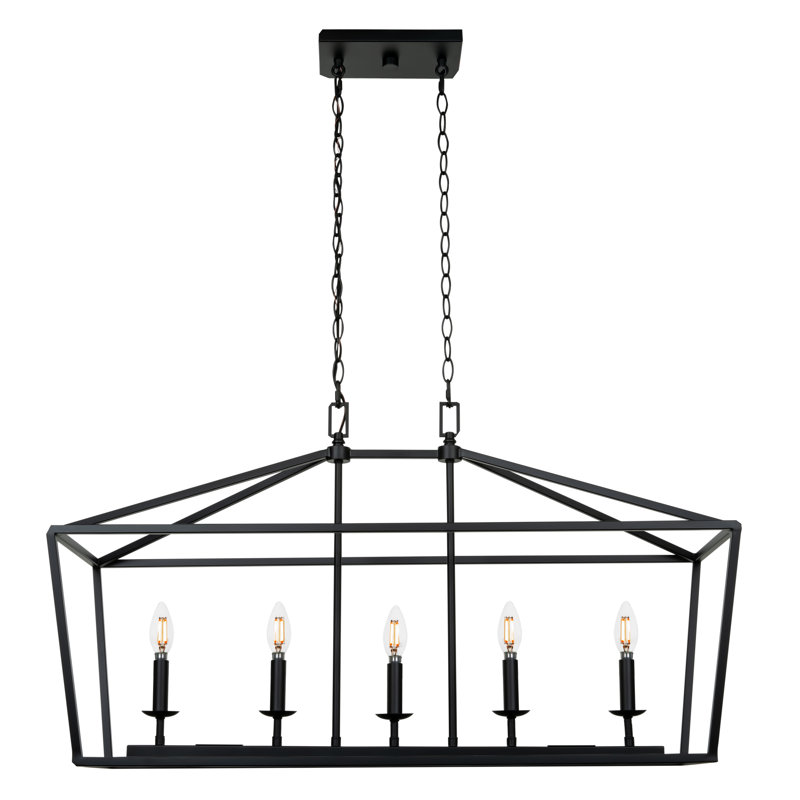 Lustre îlot noir 5 lumières Florentien