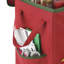 Organisateur de sac-cadeau à fermeture éclair Whitmor - rouge avec bordure verte