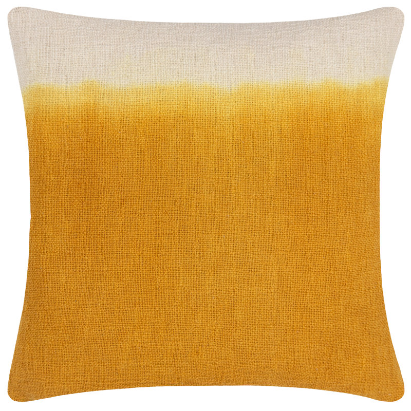 Square Throw Cushion, Ochre