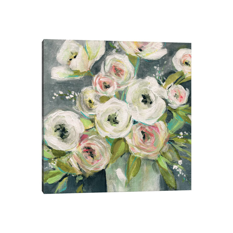 Summer Ranunculus by Carol Robinson - Painting on Canvas, 93.98 cm H x 93.98 cm W x 1.91 cm D, Wrapped Canvas