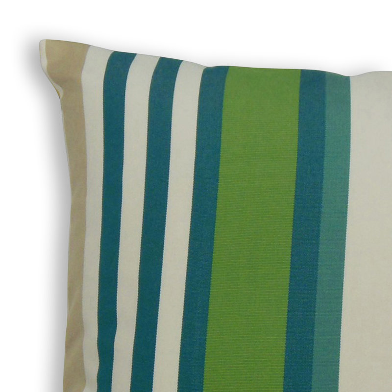 Coussin Tamber, 12 po x 18 po, Vert / Ivoire / Bleu, Coussin lombaire