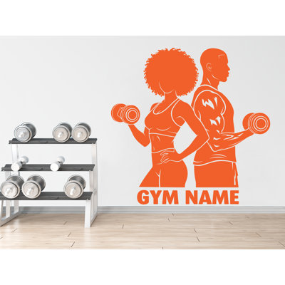 Adhésif mural Couple afro American Gym