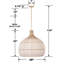 Lustre en forme de cloche à intensité variable 6 lumières Chastyn