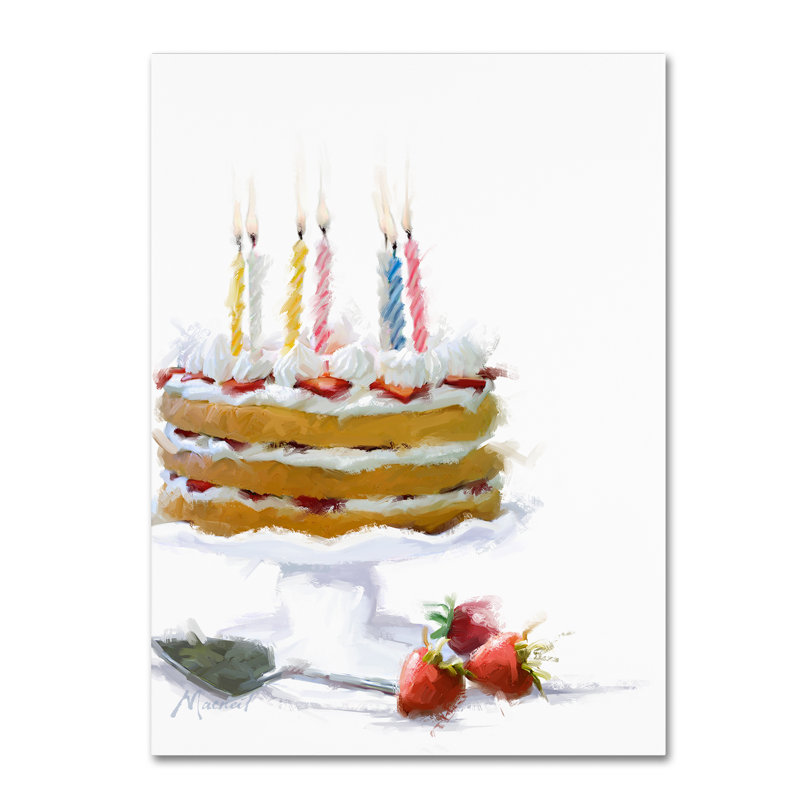 Armand 'Birthday Cake' Print on Canvas, 47" H x 35" W x 2" D
