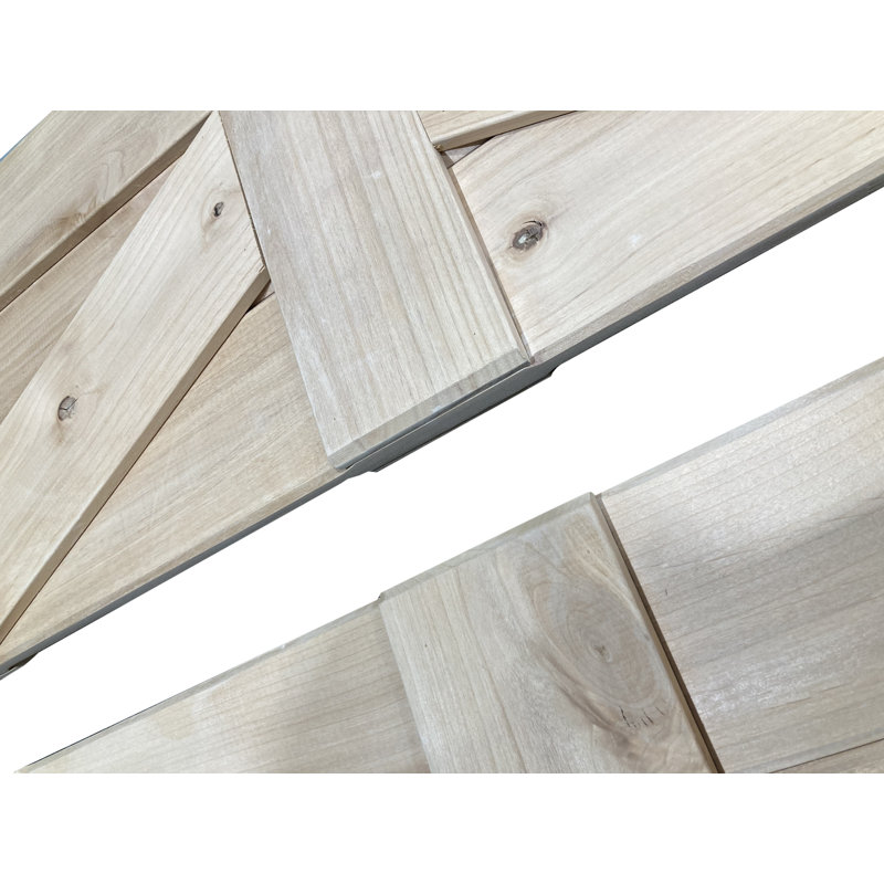 Unfinished Wood Panel Bi-Fold Barn Door with Folding Installation Hardware, 25,5 po x 84 po, Unfinished, 2