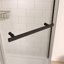 Porte de douche pivotante, avec verre trempé 1/4 po, cabine de douche néo-angle sans cadre 34,75 po x 72 po