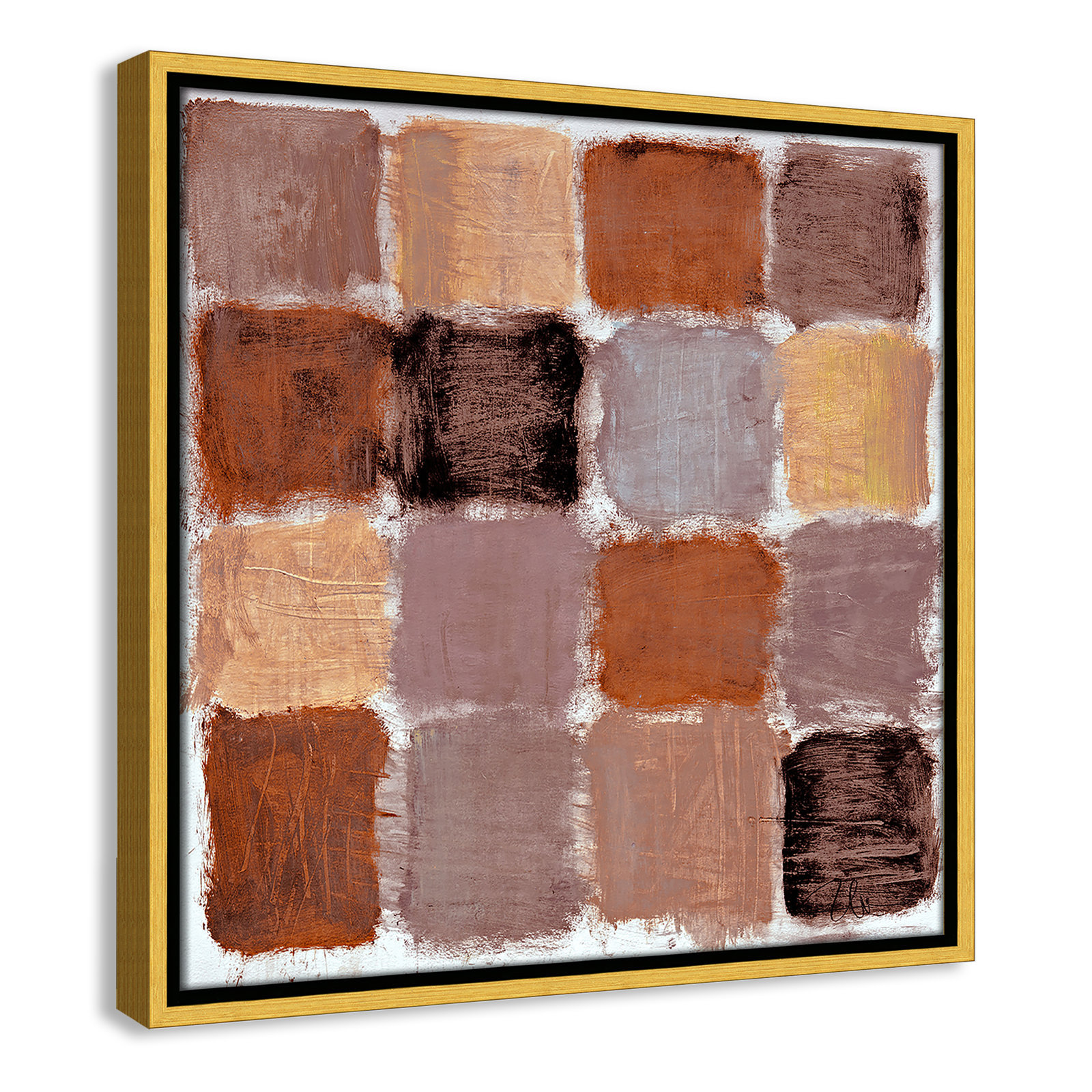 Coppola "Powder Room Spice Reflections" Print, 17.5" H x 17.5" W, Gold