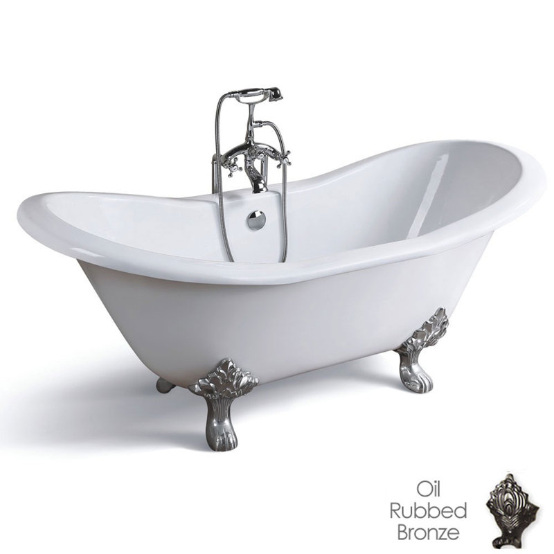 Baignoire de trempage sur pattes 72 "x 30" Grace, Bronze huilé