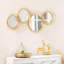 Décoration murale 3D en métal avec motif doré et miroir - salon, art de 42,25 po X 22