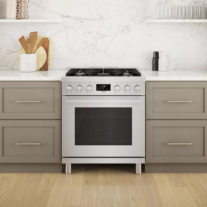 800 Series 30" 3.7 cu. ft. Freestanding Gas Range, Stainless Steel