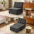 Teddy Fleece Armless Pull Out Sofa Sleeper Chair Pull Out Sofa Bed Space-Saving For Small Spaces-1821484289