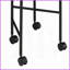 Chêne rétro Ensemble de 2 tables basses gigognes noires pour petits espaces avec roulettes