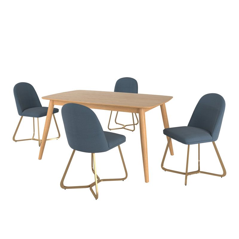 Ensemble de salle à manger Colson, H 29,33 po x l 59,06 po x P 35,44 po, Tanné, Gris