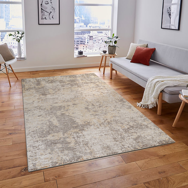 Sealy Easton Modern Abstract Turkish Cream Area Rug, 9' x 12', Rectangle 8'9" x 11'9"