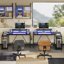 Bureau d'ordinateur en L de 52 po avec prise de courant Nedyo, bureau de jeu à DEL avec tablettes-1479375021-1510317772