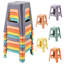Paquet de 10 tabourets de classe empilables, tabouret gigogne en plastique coloré de 18,8 po de hauteur, chaises portatives sans dossier, siège flexible pour la maternelle, la salle de classe, l'école primaire, l'école intermédiaire, le bureau, la maison