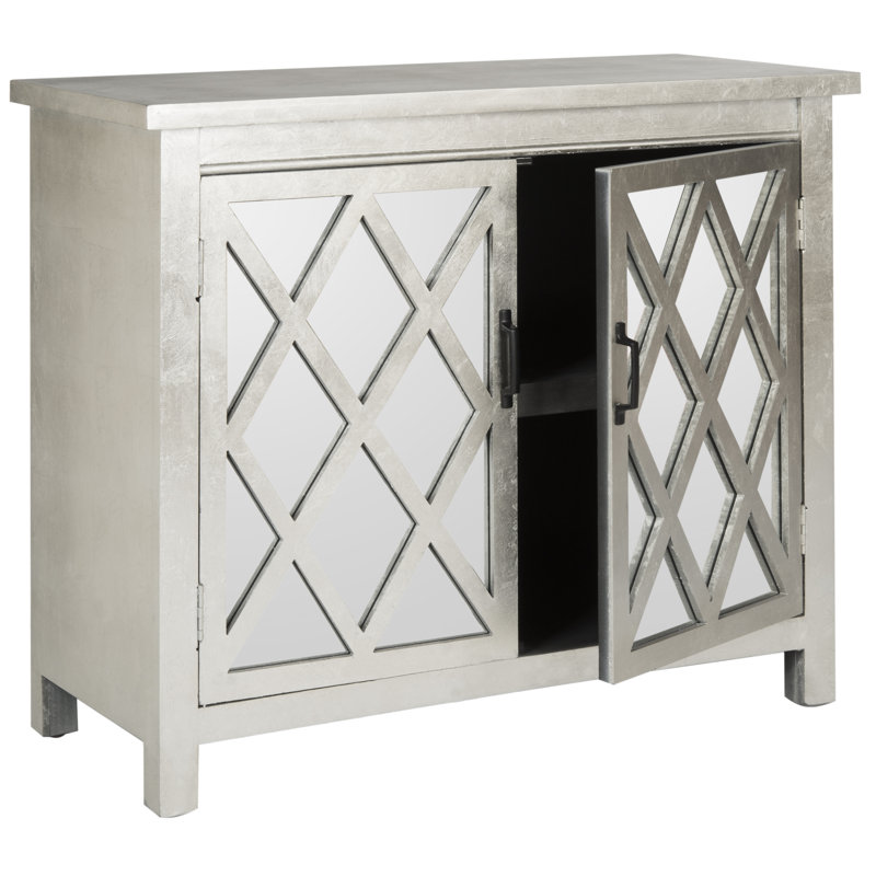 Commode 2 portes Letizia, Feuille d'argent