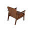 Coussin de siège d'appoint rembourré en similicuir avec structure en bois