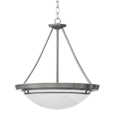 Lustre en acier inoxydable 19 po Haxby