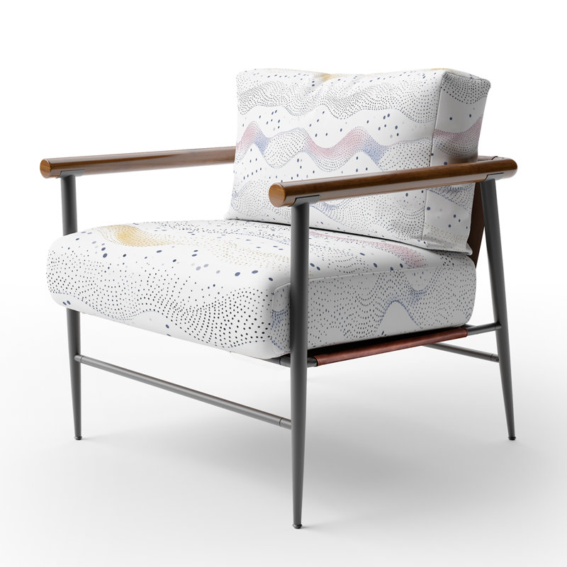 Chaise d'appoint Dots - Fauteuil Wave Dot Ocean, Accoudoirs ronds