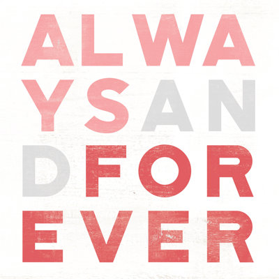 Always Forever Block Letters - Wrapped Canvas Print