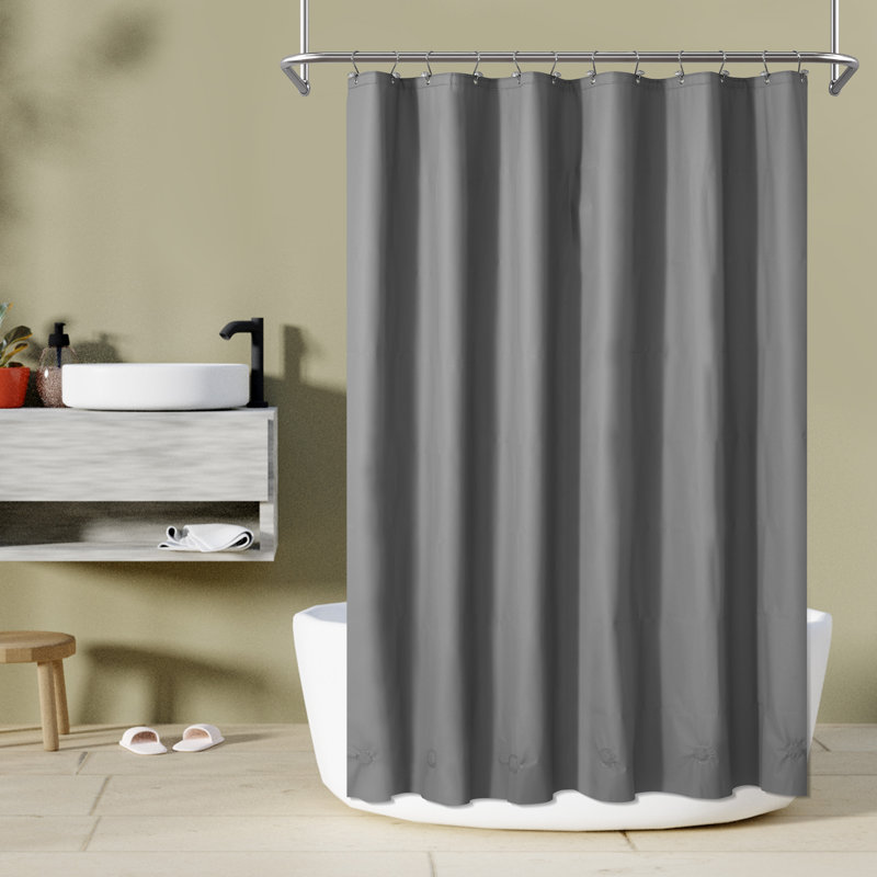 Rideau de douche Waterpoof, H 72 po x l 72 po, Gris