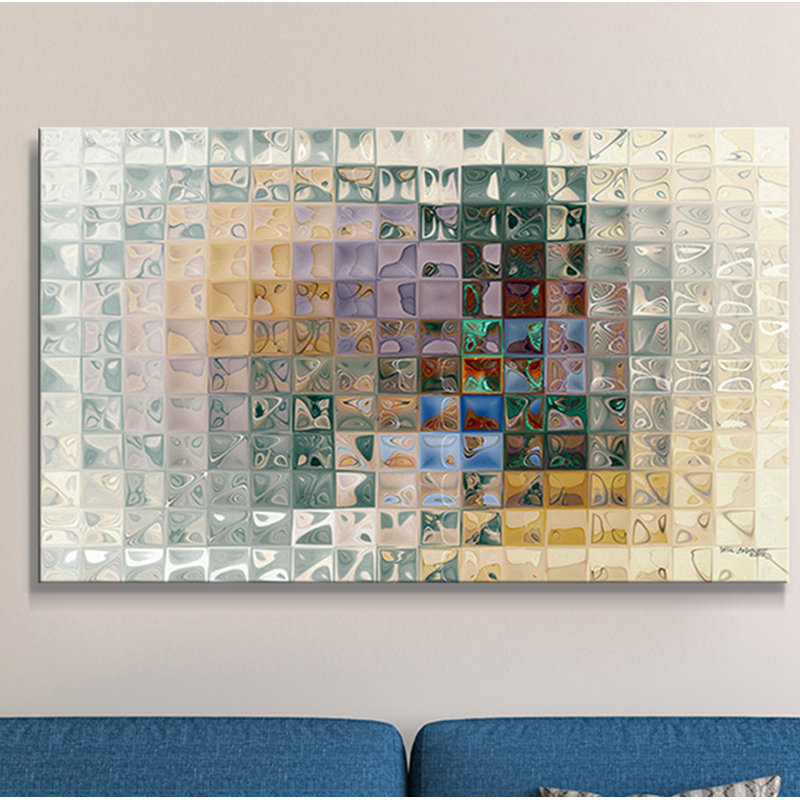 «Tile Art # 7, 2012» par Mark Lawrence, reproduction d'art graphique sur toile, H 18 po x l 30 po x P 1 po, Toile tendue