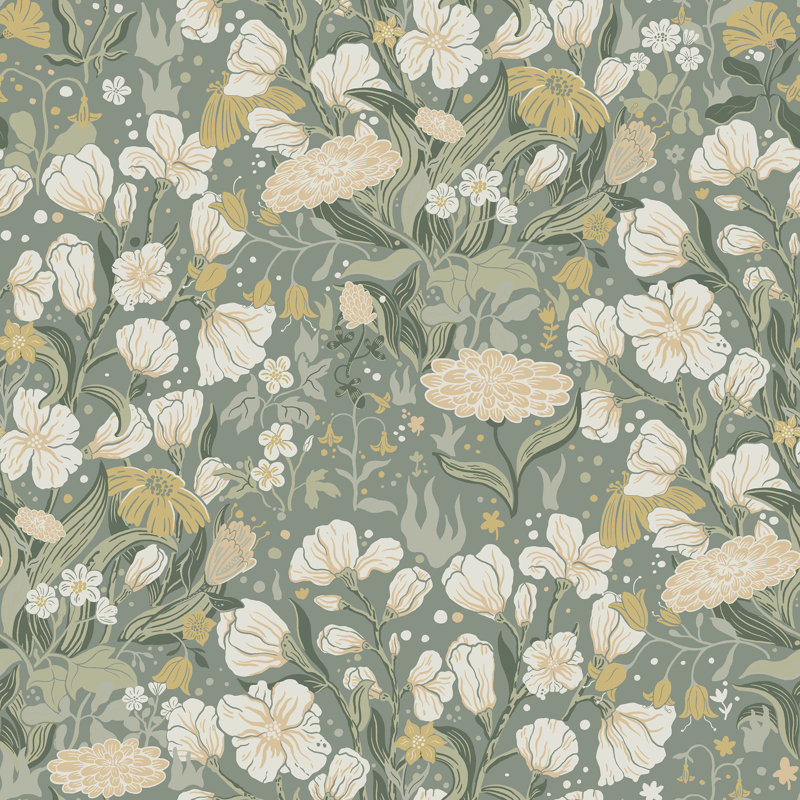 	 Fagring 33 Cm L  x 53 Cm W  Matte Wallpaper  Roll, Grey/White