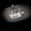 44.5cm x 39.3cm Single Bowl Kitchen Sink