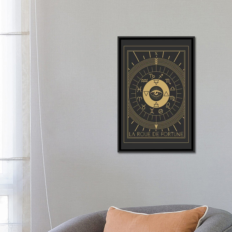 «La Roué De Fortune» par Emanuela Carratoni, reproduction d'art graphique sur toile, H 60 po x l 40po x P 1,5 po