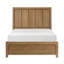Lit plateforme au fini brun clair avec 4 tiroirs de rangement sur les rails latéraux et meubles de chambre à coucher modernes 1pc-1313336255