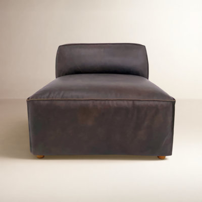 Foley Genuine Leather Slipper Chair
