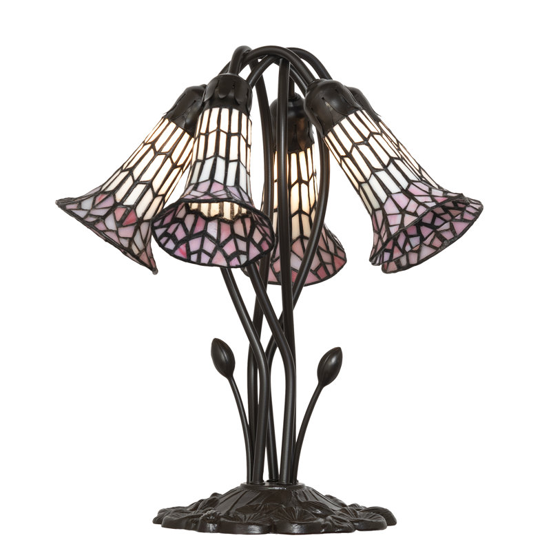 Table Lamp, Pink/White