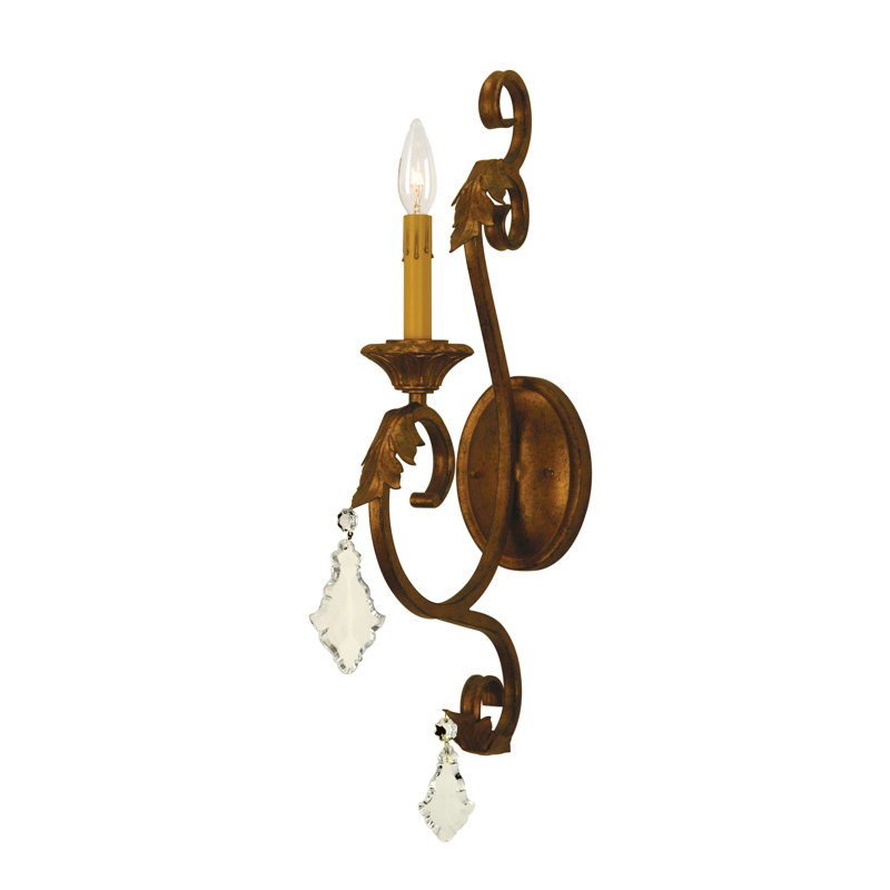 Applique murale à 1 lumière Josephine, Golden Verde Premium, Crème trompette