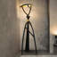 Lampes sur pied en acier noir et résine