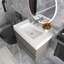 30 po Meuble-lavabo simple mural avec plateau-1372405759