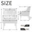Chaise d'appoint en lin 26 po de largeur-567958502