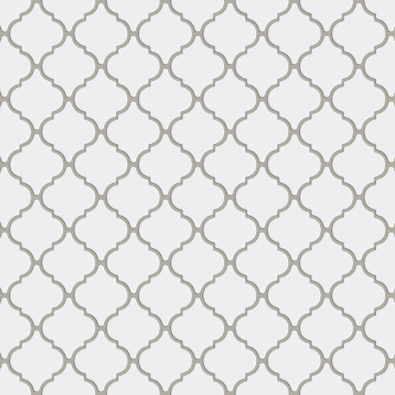 Hudson Tangier 2" x 2" Porcelain Grid Mosaic Wall & Floor Tile, Glossy White