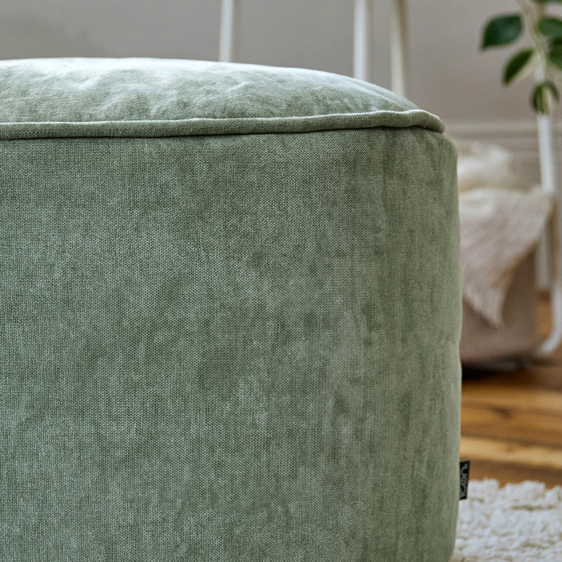 Milano Chenille Footstool, Green