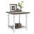 Plateau en bois gris / base blanche est en rupture de stock