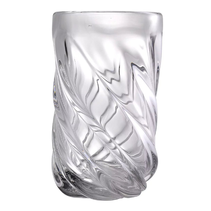 Angelito Handmade Glass Table Vase, 14.17" H x 7.87" W x 7.87" D, Clear