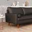 Canapé en cuir noir 69,68 po-1615286466