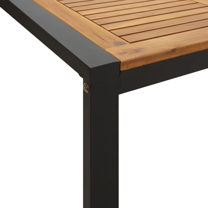 Naal Rectangular Metal Outdoor Dining Table , cm W cm D, 75cm H x 90cm W x 200cm D